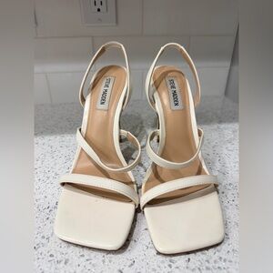 Steve Madden Women's Cream Strappy Heels